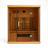 Infrared Sauna Cabin Designed for Home Wellness, Dual Glass Front, Full-Body Heating Panels, 5-Year Warranty — product view 7