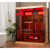 Infrared Sauna Cabin Designed for Home Wellness, Dual Glass Front, Full-Body Heating Panels, 5-Year Warranty — product view 8