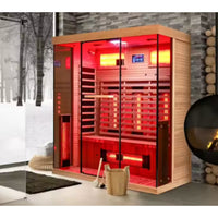 Infrared Sauna Cabin Designed for Home Wellness, Dual Glass Front, Full-Body Heating Panels, 5-Year Warranty — product view 9